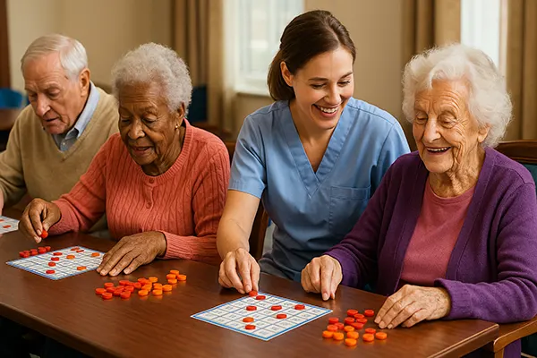 Juego grupal geriátrico