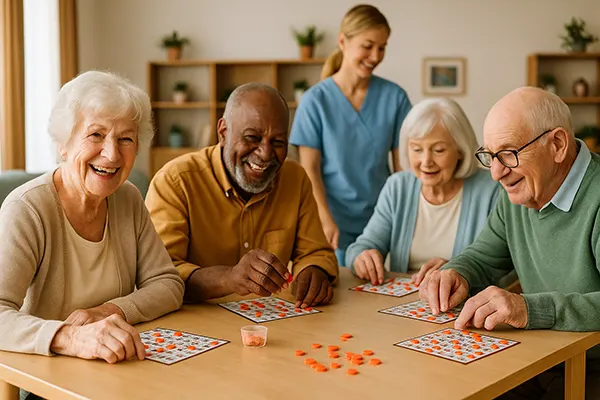 Juego grupal geriátrico